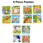 9 Piece Puzzles - Assorted